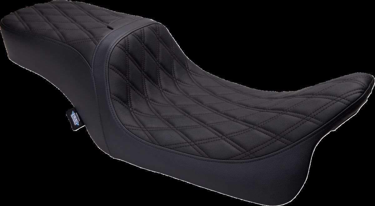 Seat Predator 2up w/backrest option Blk DD vinyl FLH 08-23