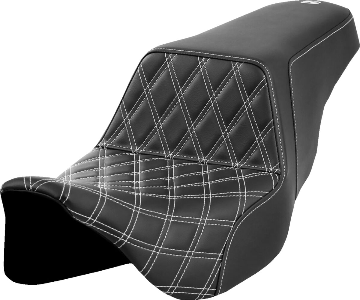 Step-Up Seat - Front Lattice Stitch - White Stitch