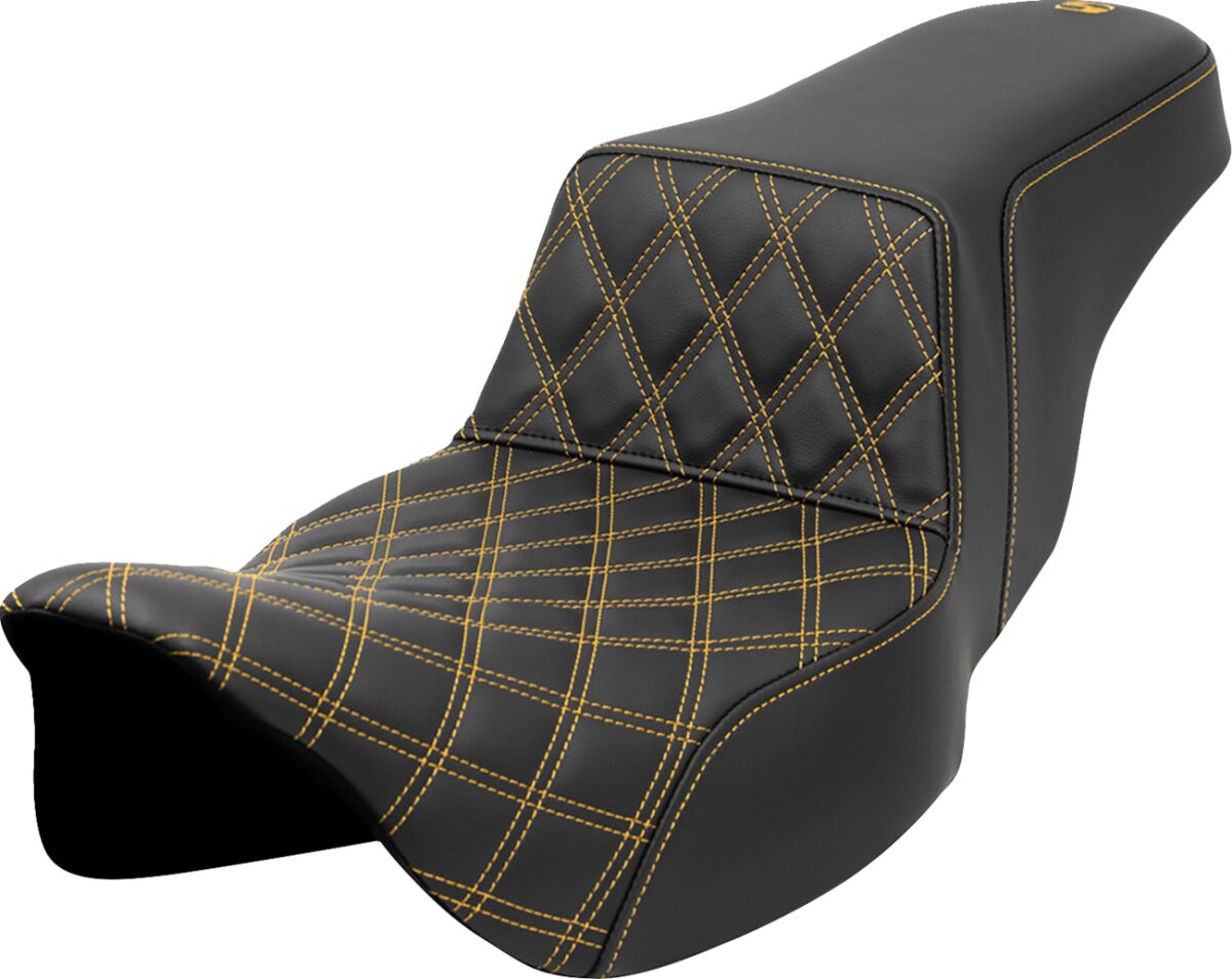 Step-Up Seat - Front Lattice Stitch - Gold Stitch - Extended Reach