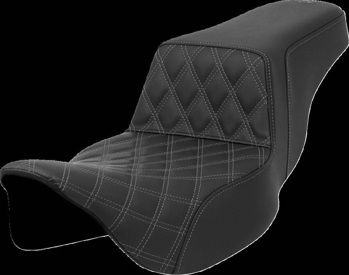 Step-Up Seat - Front Lattice Stitch - Gray Stitch - Extended Reach