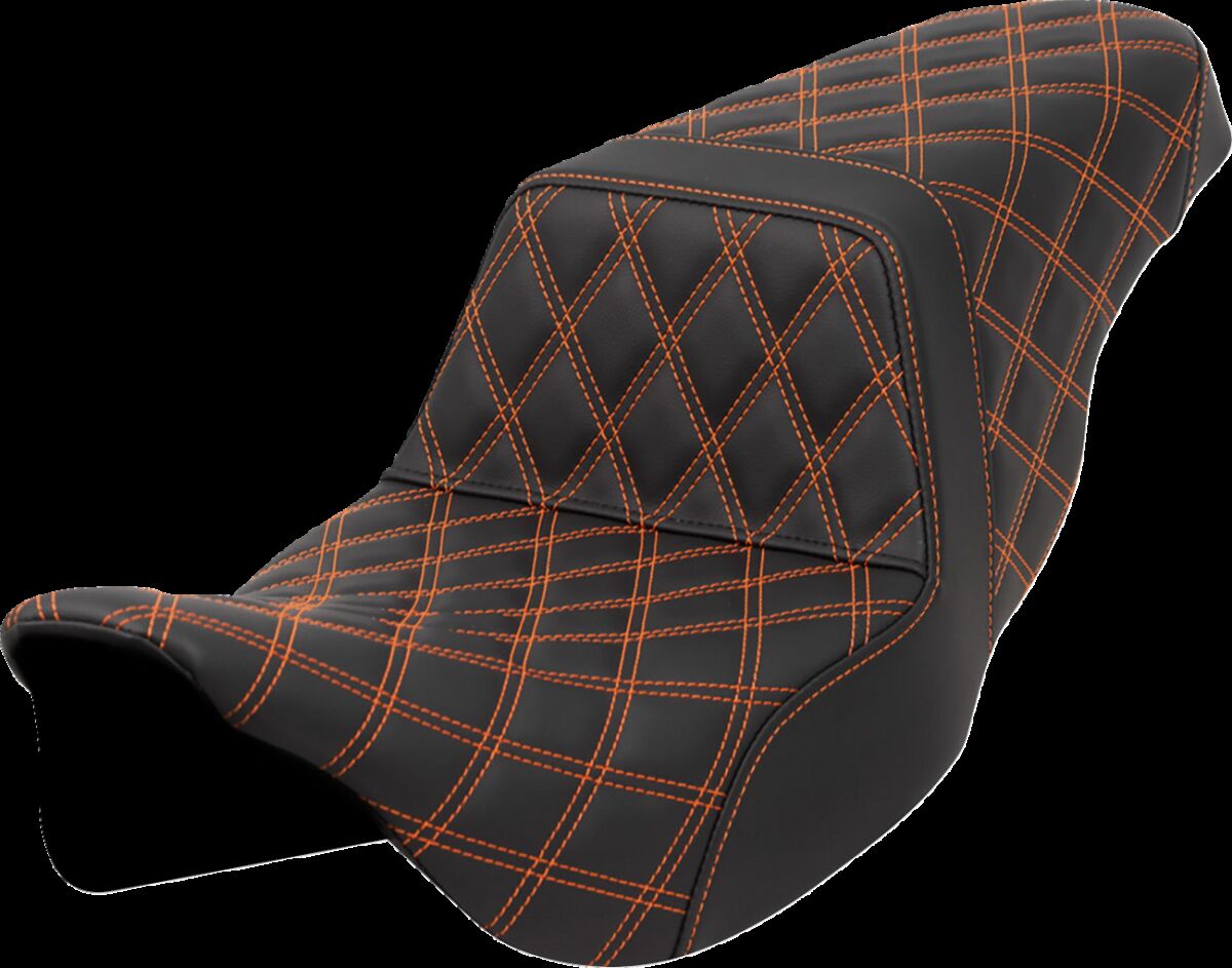 Step-Up Seat - Lattice Stitch - Orange Stitch