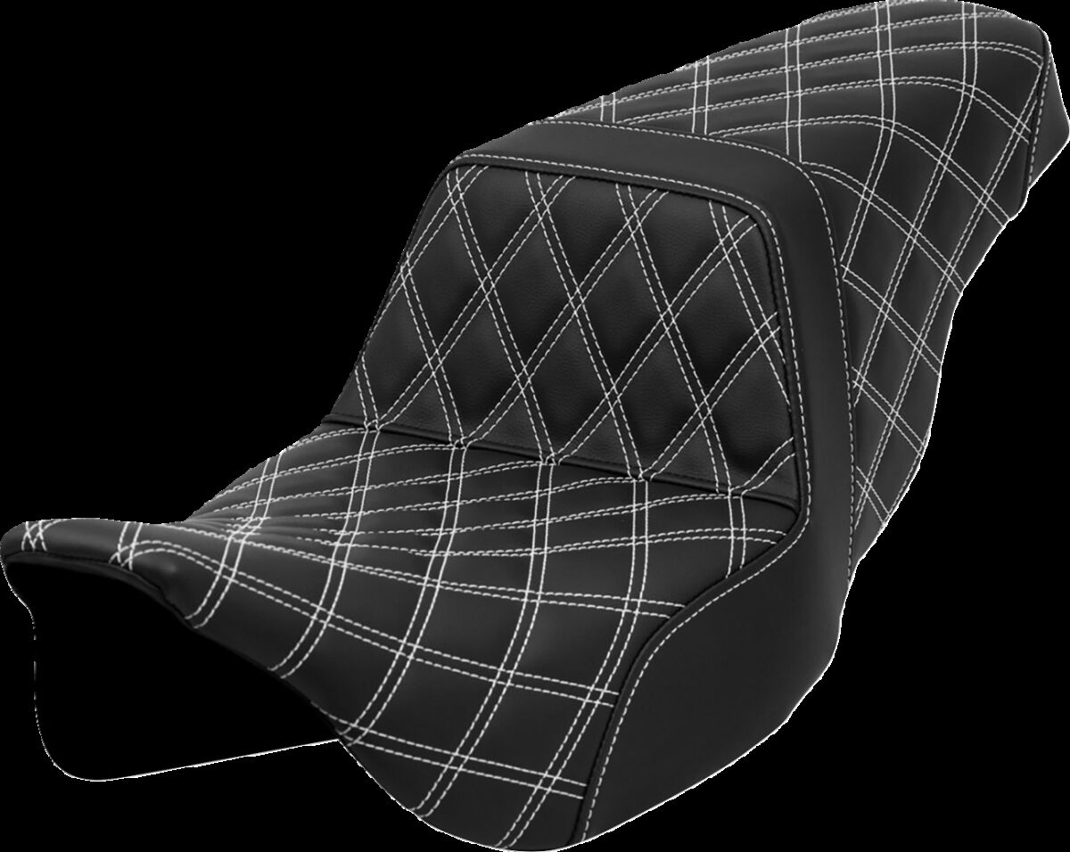 Step-Up Seat - Lattice Stitch - White Stitch