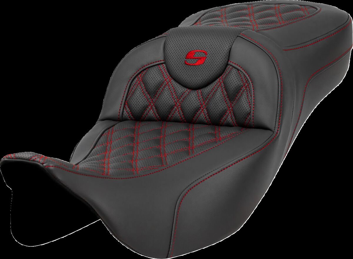 Roadsofa™ Seat - Lattice Stitch - Red Stitch - Extended Reach