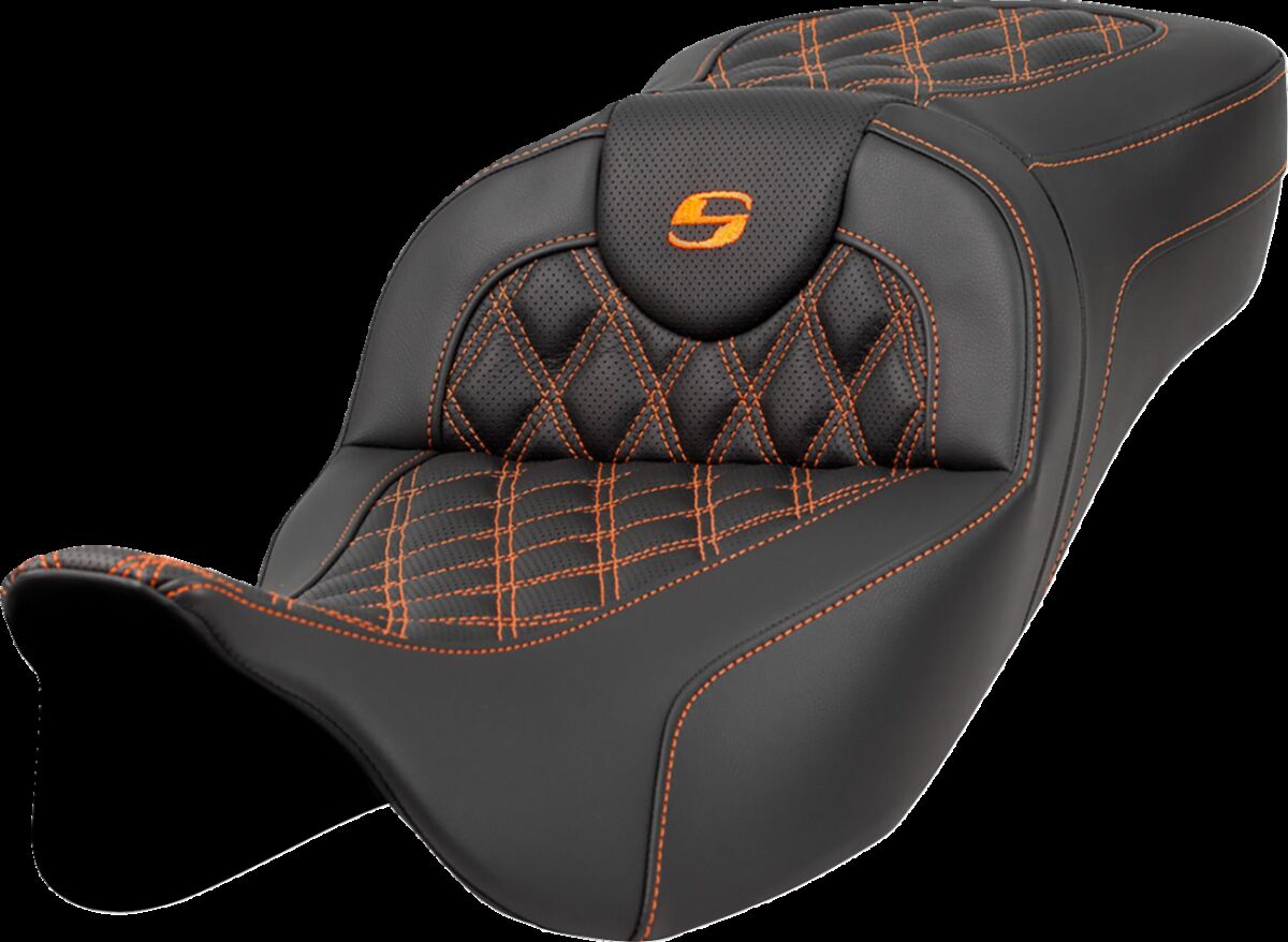 Roadsofa™ Seat - Lattice Stitch - Orange Stitch - Extended Reach