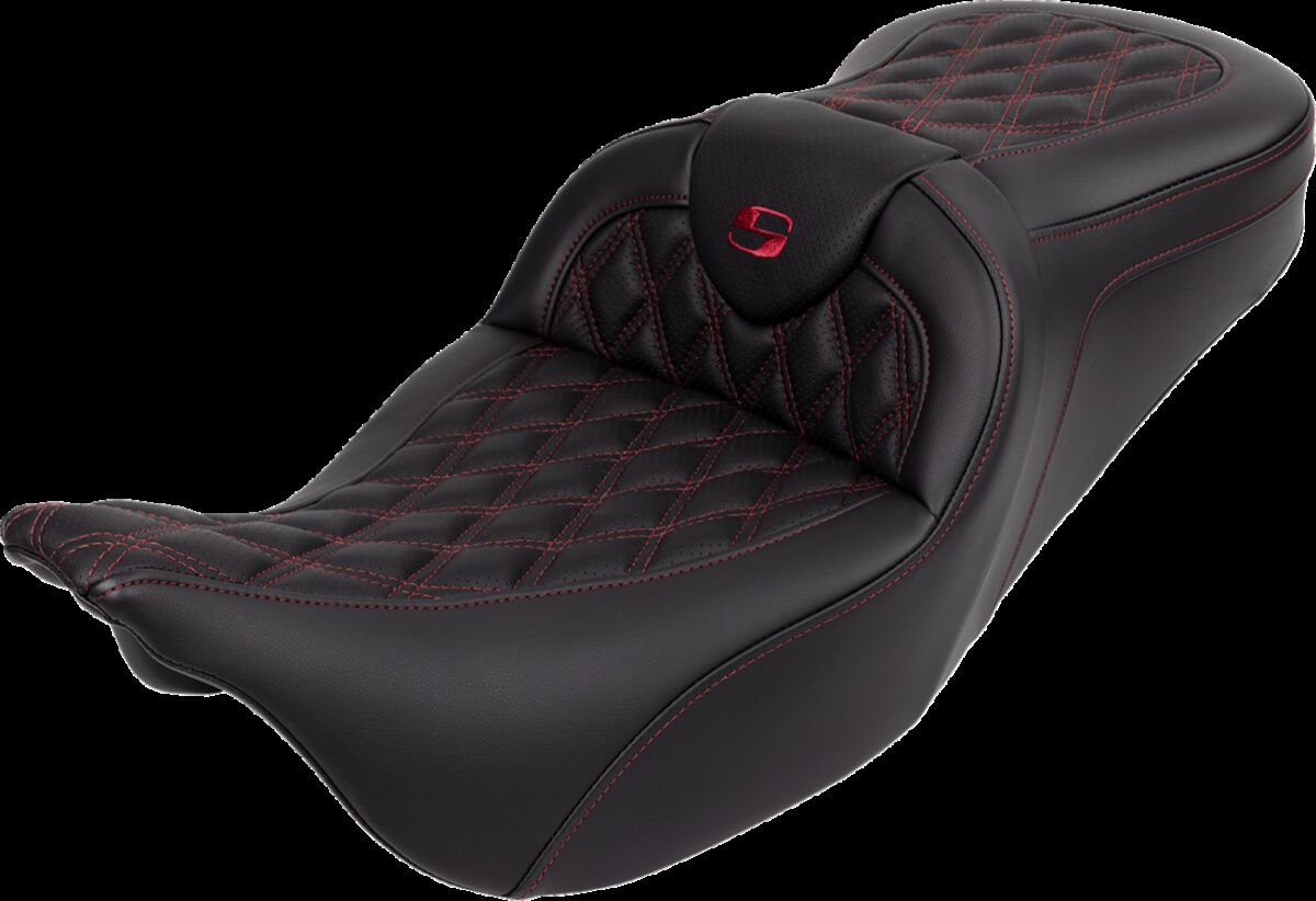 SEAT ROADSOFA LS W/BR BURGUNDY STITCH
