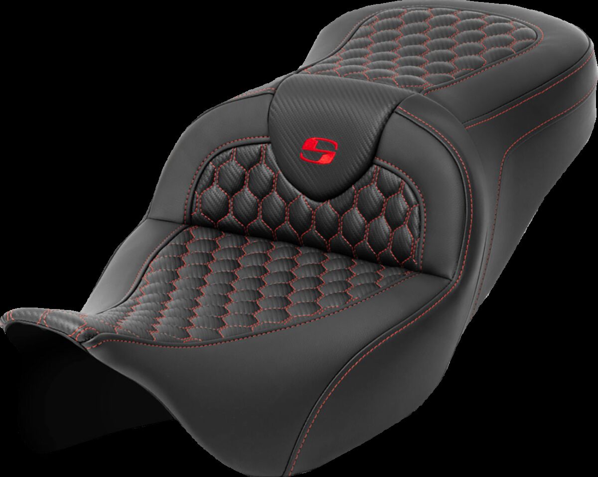 RoadSofa™ Seat - Honeycomb - Red Stitch - without Backrest
