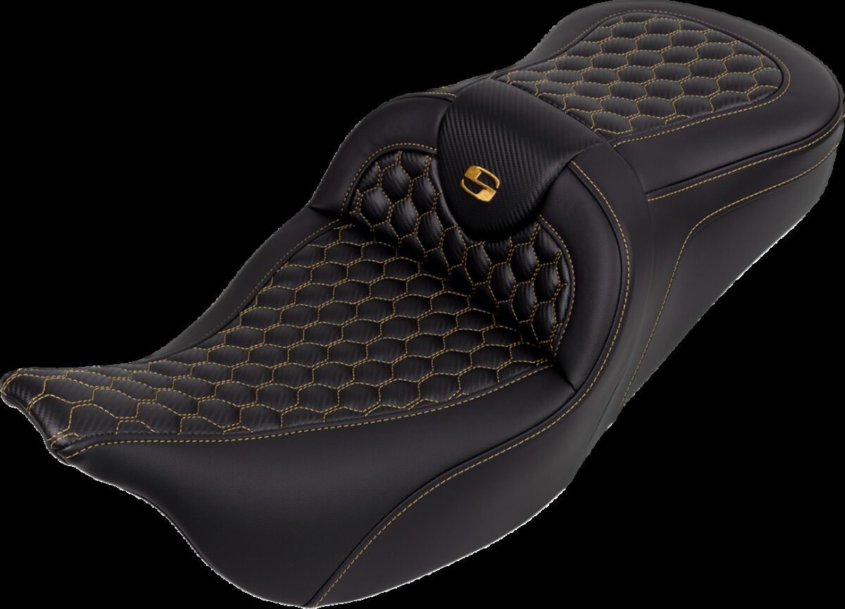 RoadSofa™ Seat - Honeycomb - Gold Stitch - without Backrest
