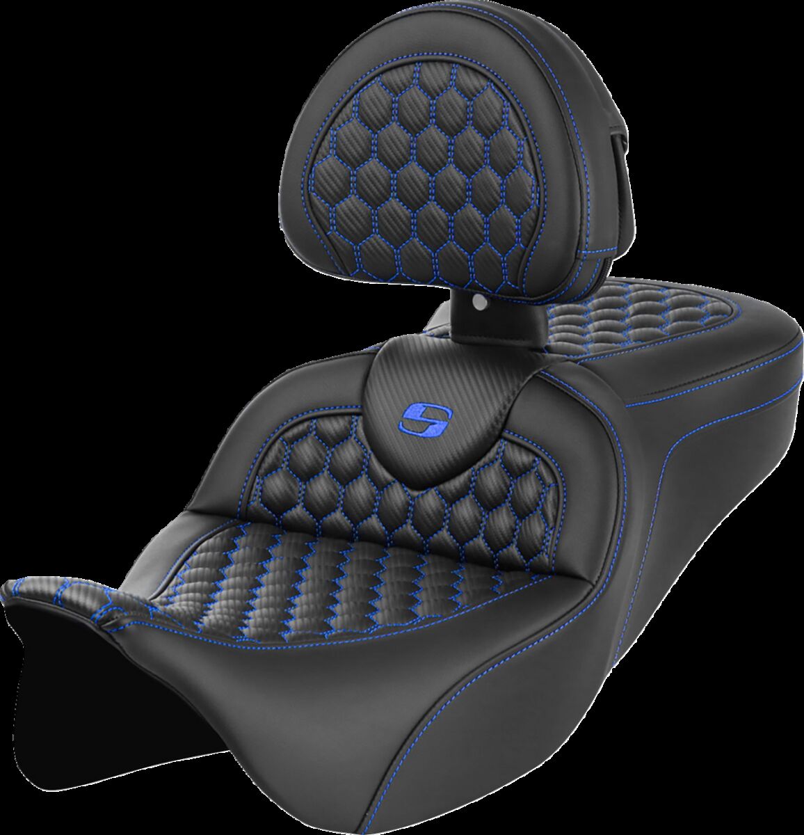 RoadSofa™ Seat - Honeycomb - Blue Stitch - with Backrest