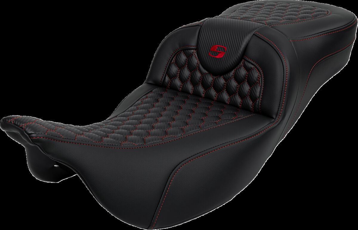 RoadSofa™ Seat - Honeycomb - Red Stitch - without Backrest