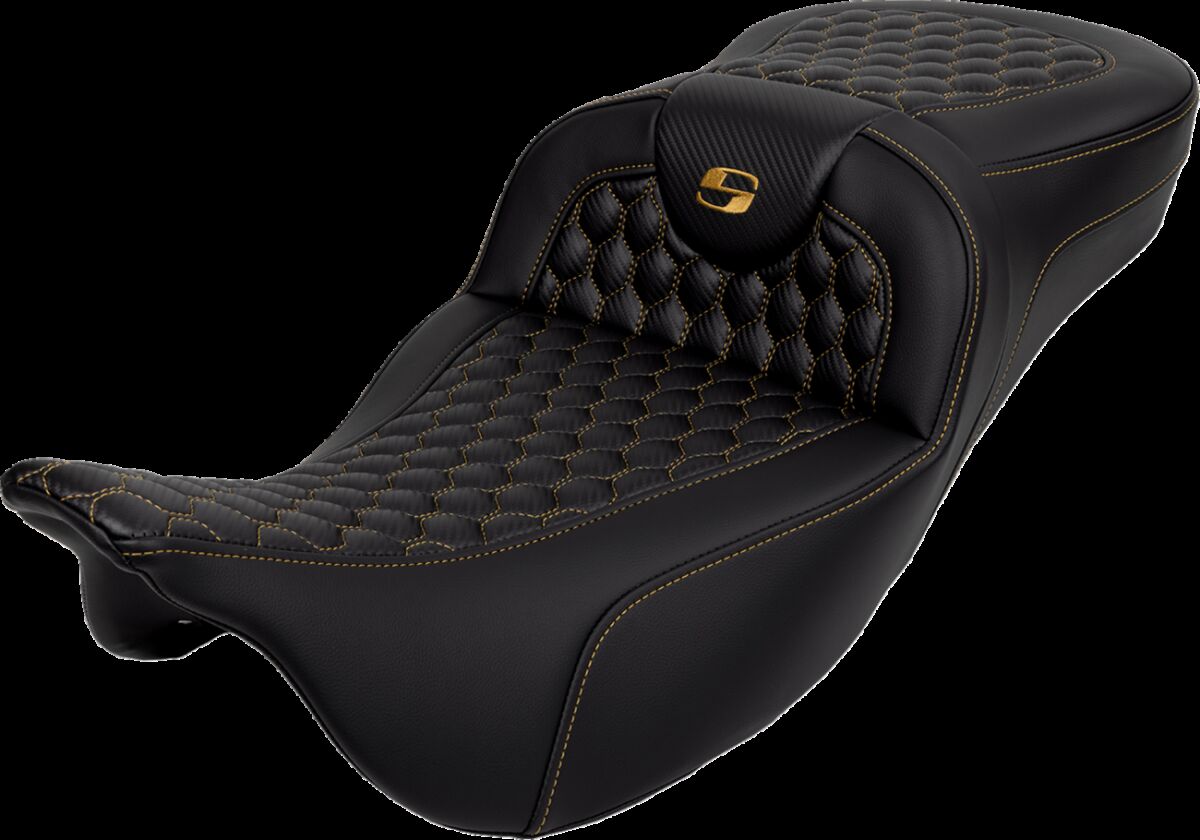 RoadSofa™ Seat - Honeycomb - Gold Stitch - without Backrest