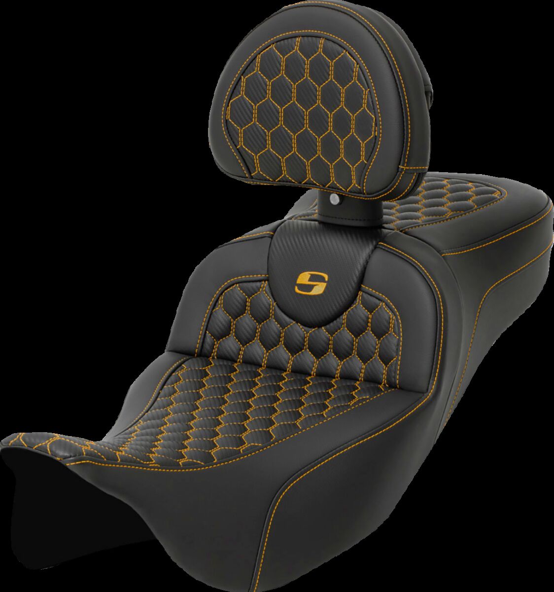 RoadSofa™ Seat - Honeycomb - Gold Stitch - with Backrest