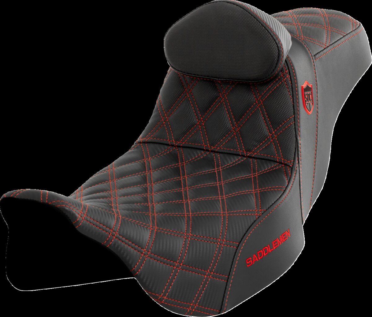 Pro Series SDC Performance Seat - with Backrest - Red Stitch