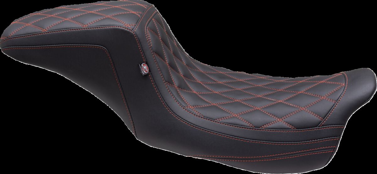 SEAT SQUAREBACK 2UP DBL DIAMOND RED/ORANGE THREAD