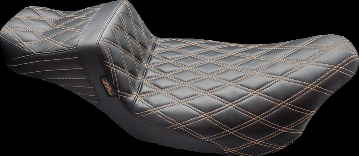 Tailwhip Daddy Long Legs Seat - Double Diamond w/ Chestnut Thread - FLH/FLT '08-'23