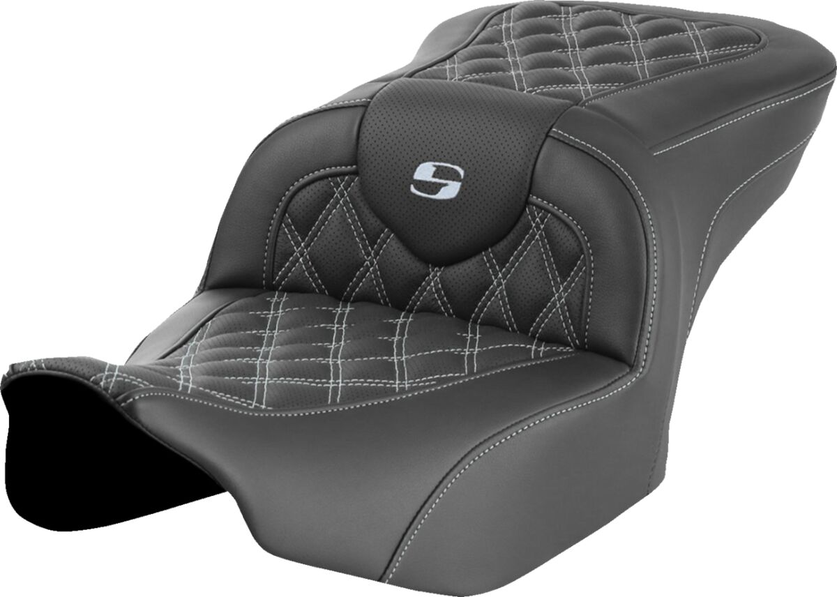 RoadSofa™ Seat - without Backrest - Lattice Stitch - Silver Stitch