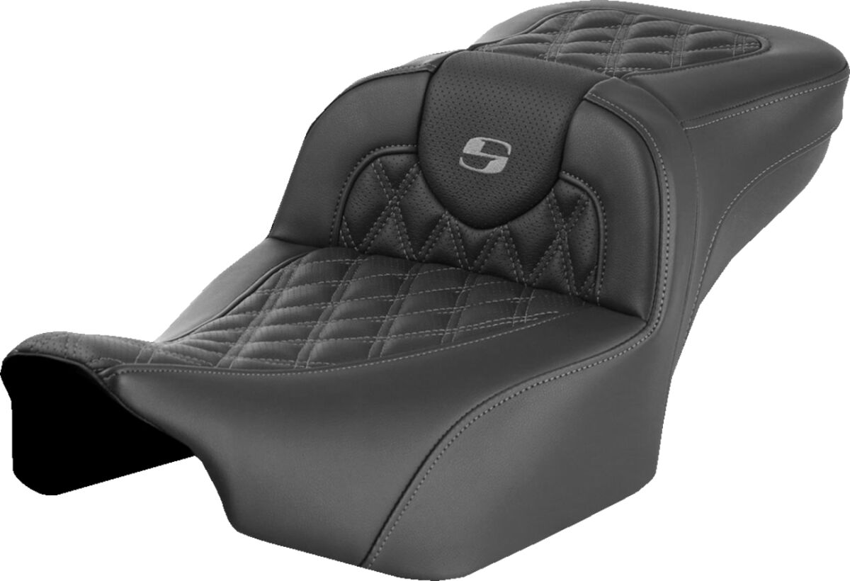 RoadSofa™ Seat - without Backrest - Lattice Stitch - Gray Stitch - Extended