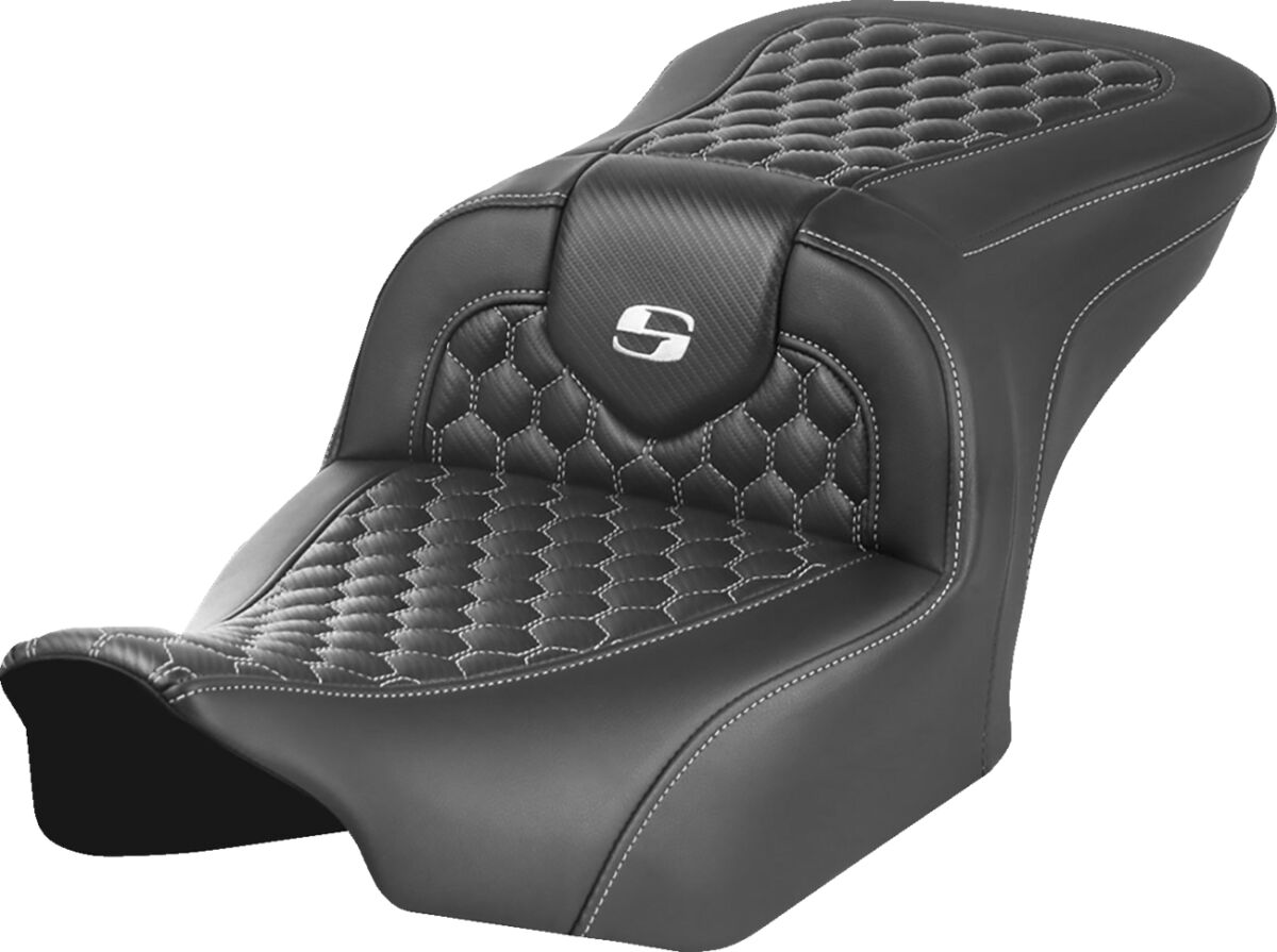 RoadSofa™ Seat - without Backrest - Honeycomb - White Stitch