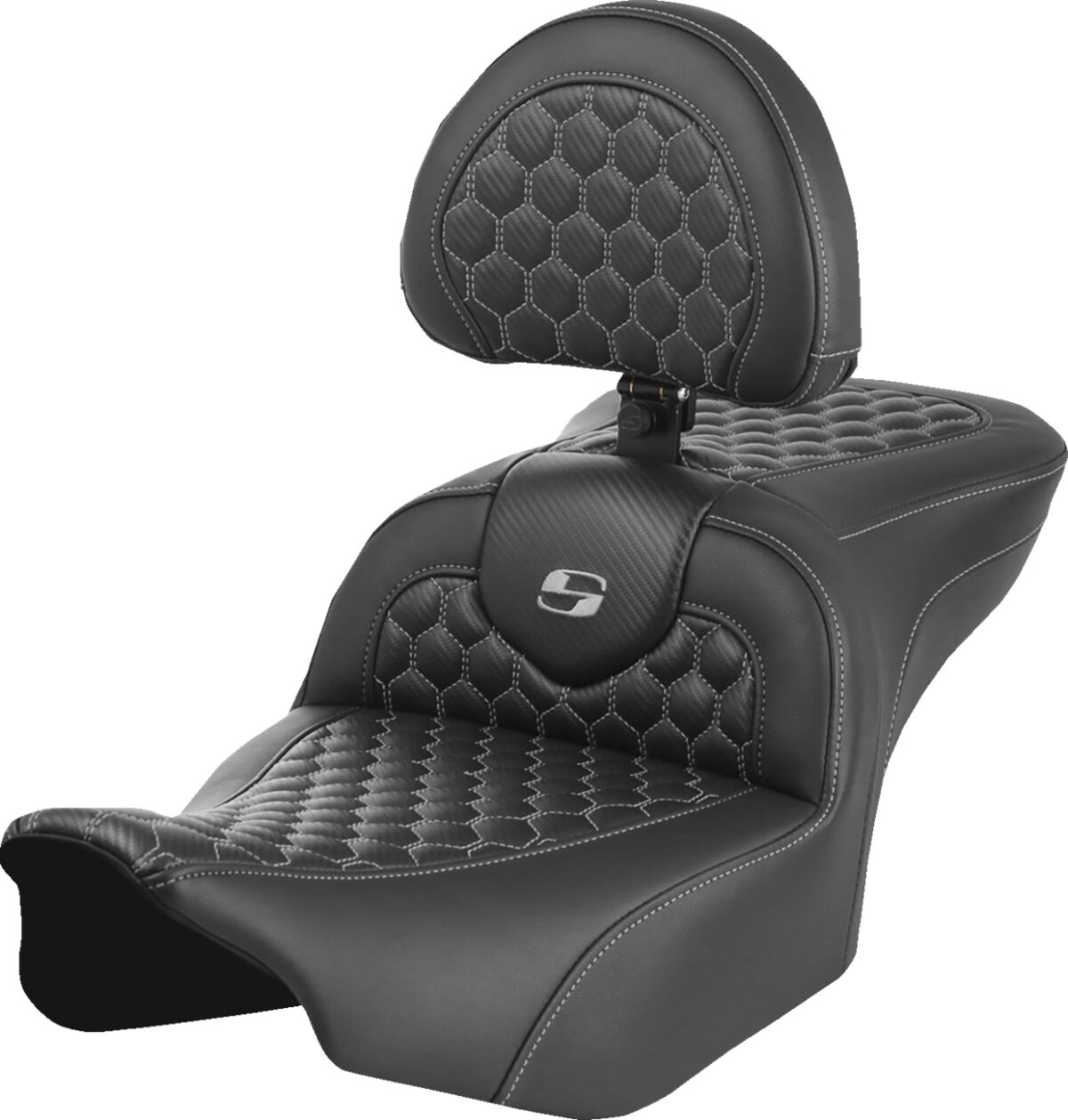 RoadSofa™ Seat - with Backrest - Honeycomb - Gray Stitch
