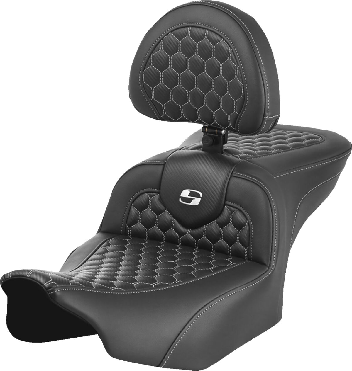 RoadSofa™ Seat - with Backrest - Honeycomb - White Stitch