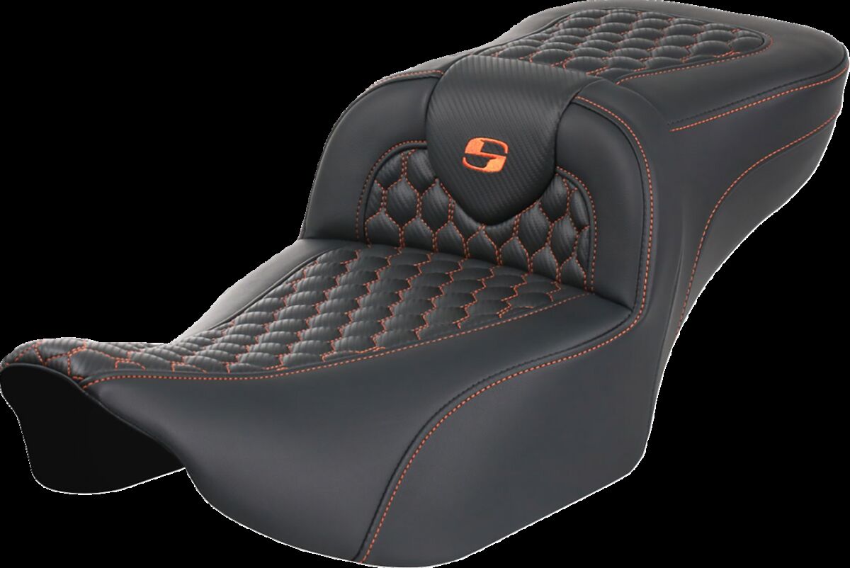 RoadSofa™ Seat - without Backrest - Orange Stitch - Extended