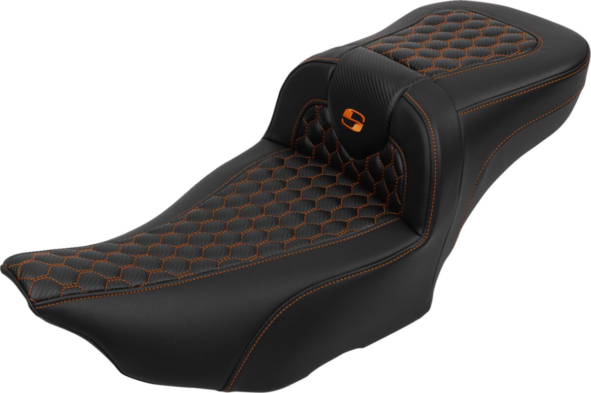 RoadSofa™ Seat - with Backrest - Orange Stitch - Extended