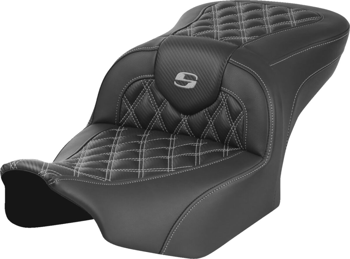 RoadSofa™ Seat - without Backrest - Carbon Fiber - Gray Stitch