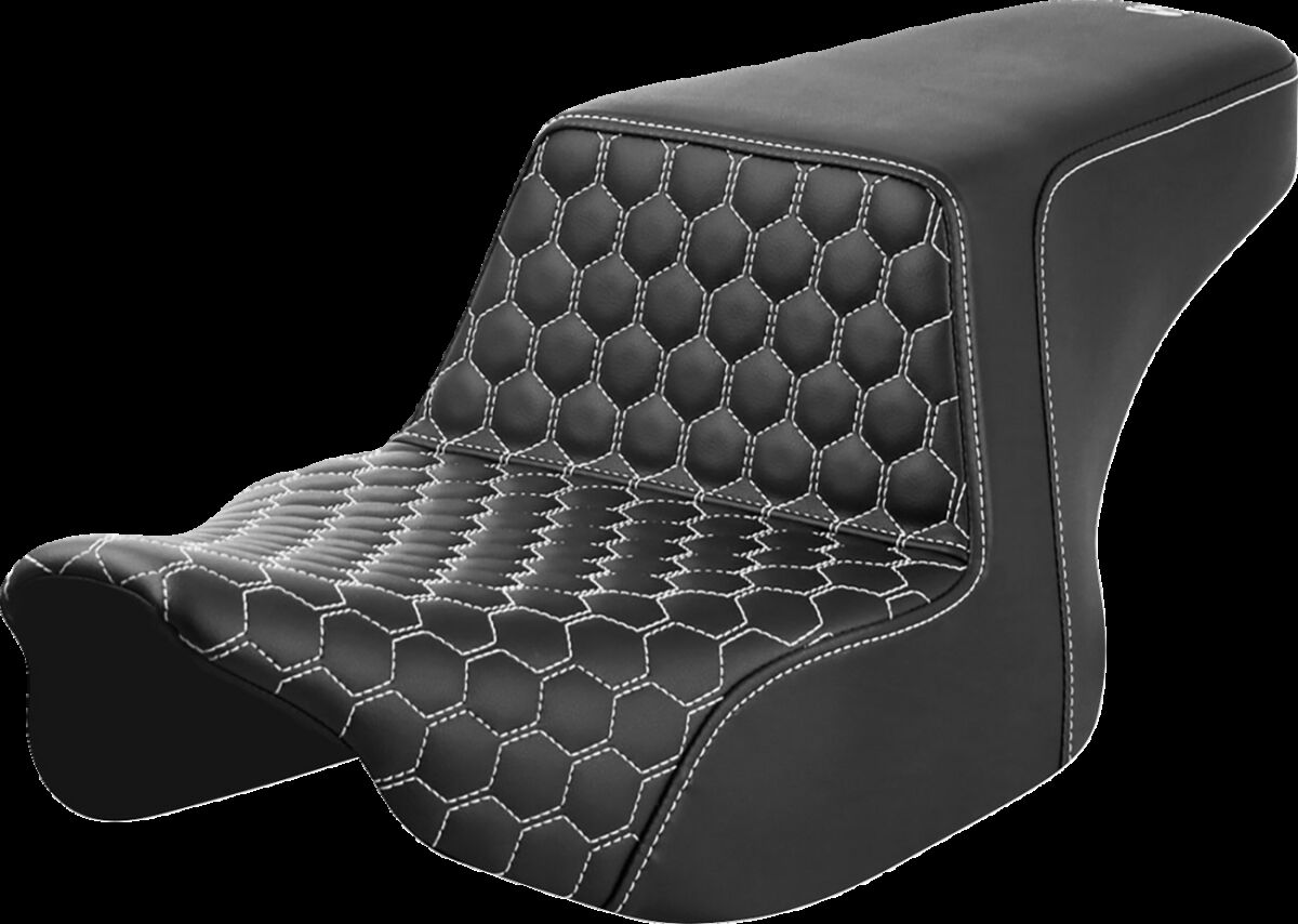 Step-Up Seat - Front Honeycomb - White Stitching
