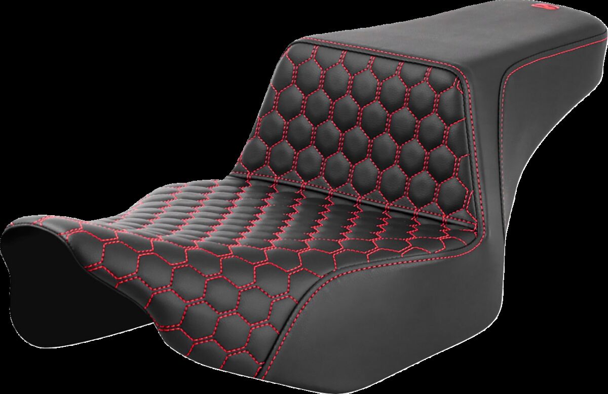 Step-Up Seat - Extendeded Reach - Front Honeycomb - Red Stitch