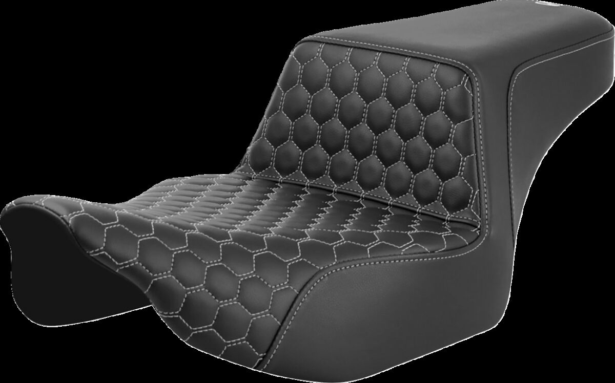 Step-Up Seat - Extendeded Reach - Front Honeycomb - Silver Stitch