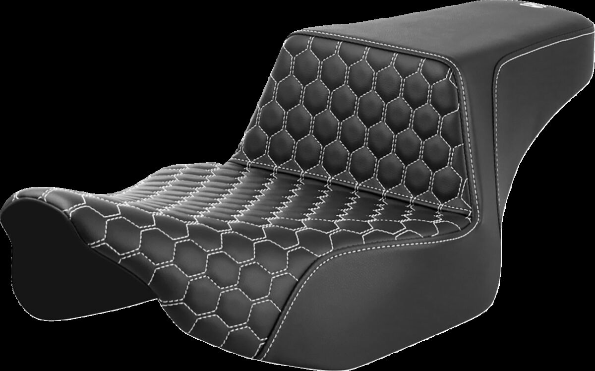Step-Up Seat - Extendeded Reach - Front Honeycomb - White Stitch