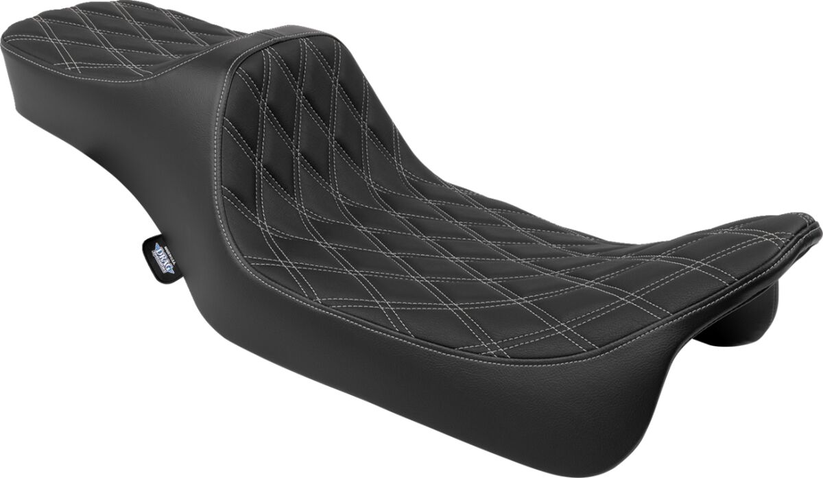 Seat Predator 3 2-Up Ext. Double Dia Silver Vinyl Touring