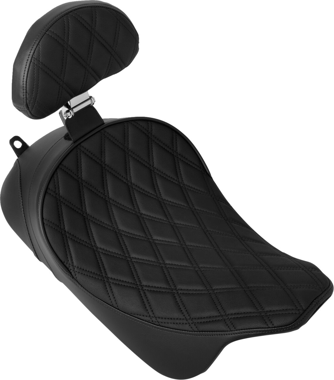 Solo Front Seat - Double Diamond - Black Sittch - w/ Backrest Option - FL '08-'23