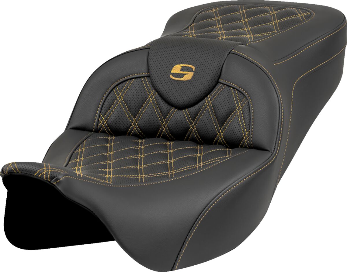 Roadsofa™ Seat - Lattice Stitch - Gold Stitch - w/o Backrest
