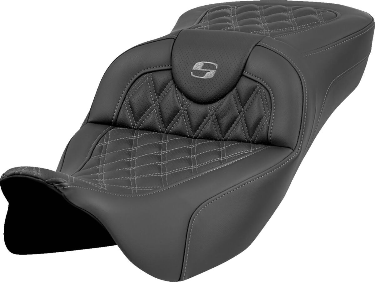 Roadsofa™ Seat - Lattice Stitch - Gray Stitch - Extended Reach - w/o Backrest