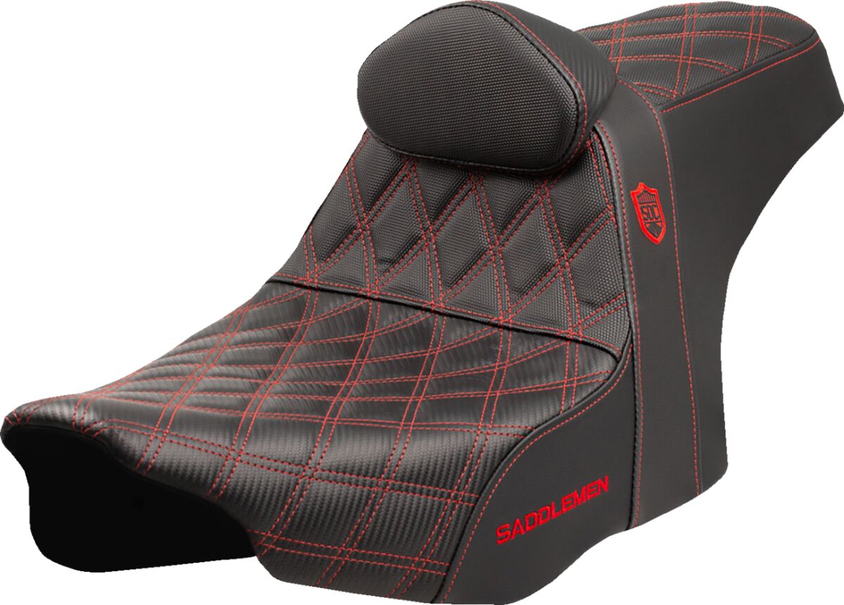 SEAT SDC PERFORMANCE GRIP W/ B/R RED STITCH