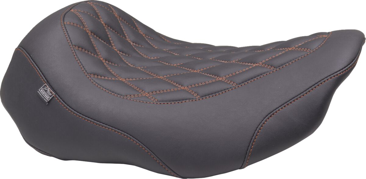 Wide Tripper™ Seat - Solo - Mandarin Orange Stitching