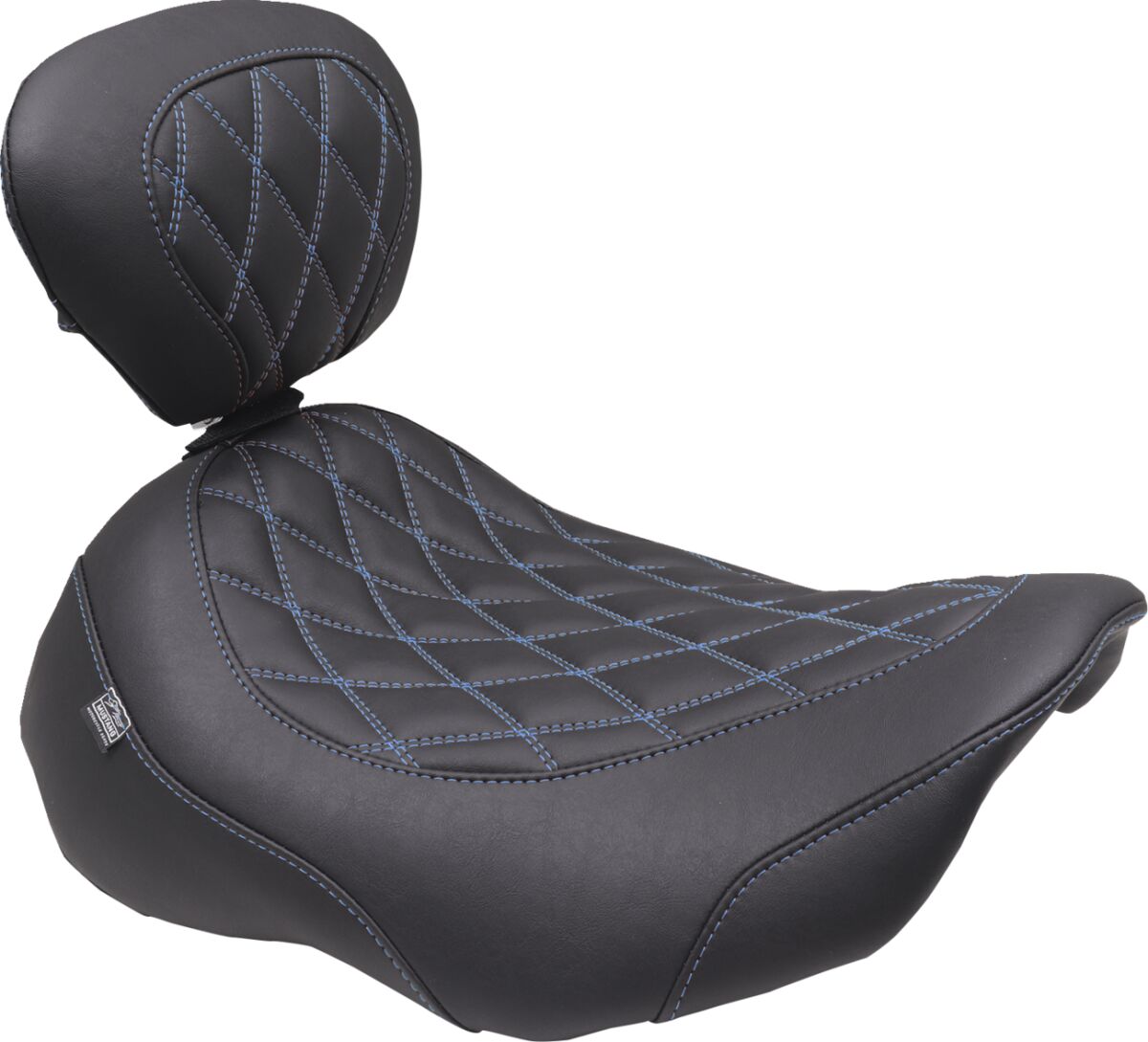 Wide Tripper™ Seat - Solo - Dark Brown/Sky Blue Stitching