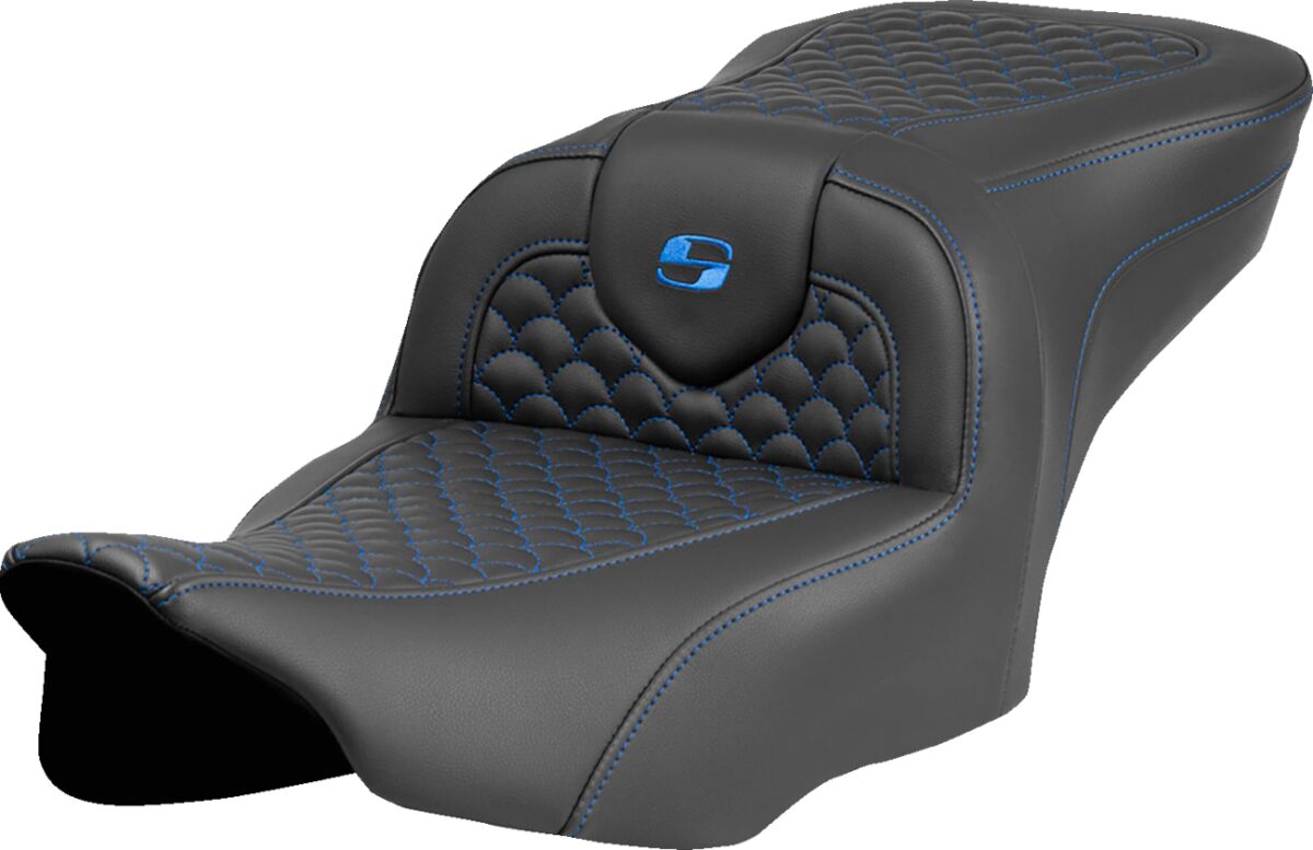 Roadsofa™ Seat - Dragon Scale Stitch - Blue Stitch - w/o Backrest