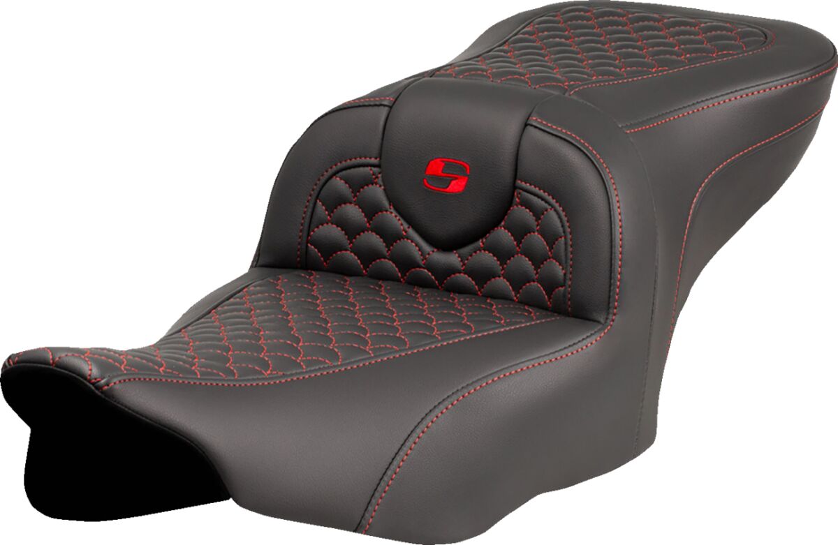 Roadsofa™ Seat - Dragon Scale Stitch - Red Stitch - w/o Backrest