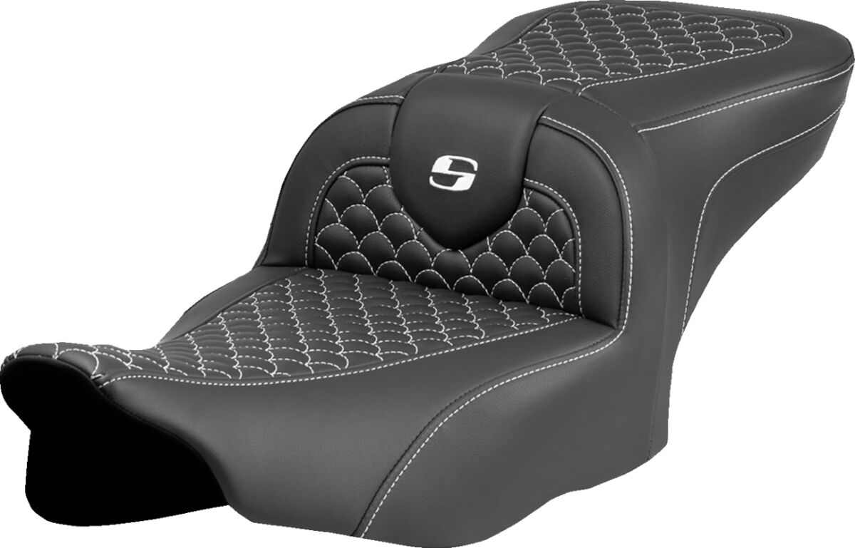 Roadsofa™ Seat - Dragon Scale Stitch - White Stitch - w/o Backrest