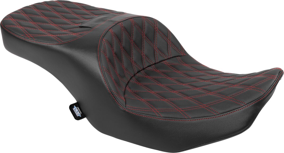 Seat Freedom Tour 2-up Black Vinyl DD Red Stitch Touring