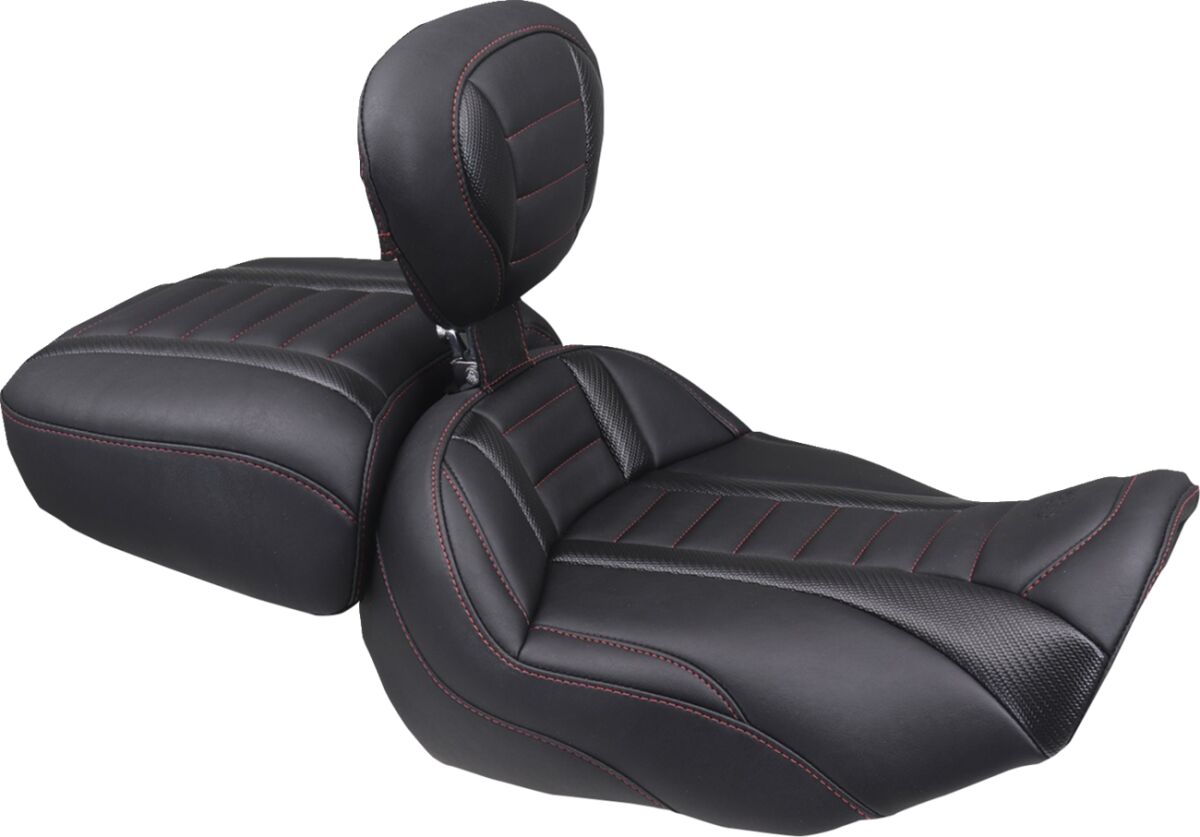 SEAT SOLO DELUXE TOUR W/DBR DARK CHERRY THREAD