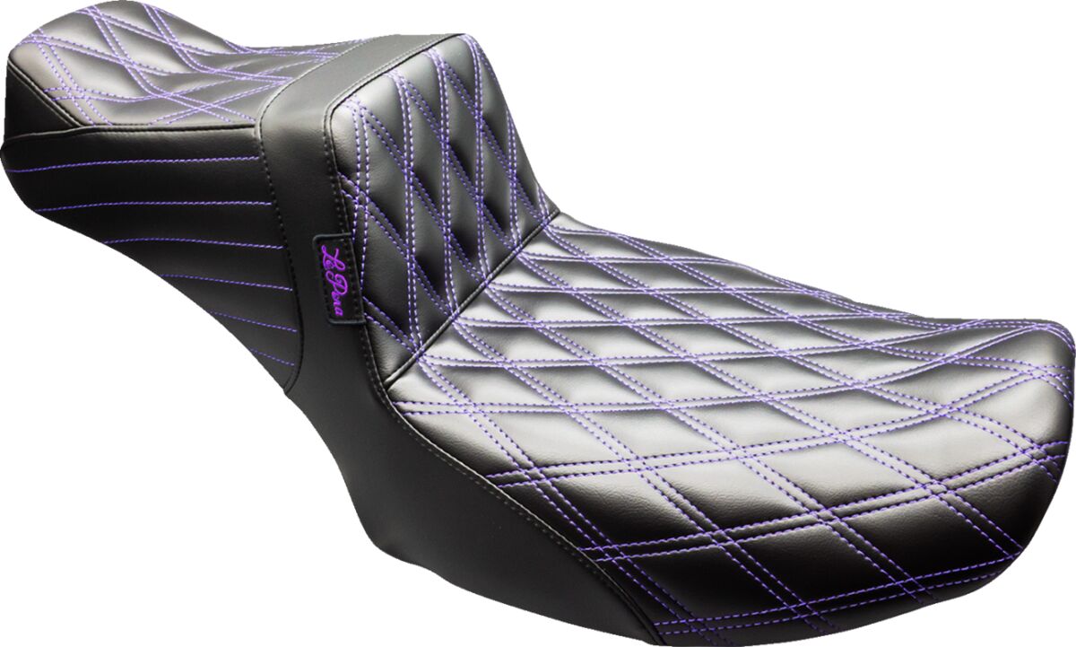 Tailwhip Daddy Long Legs Seat - Black/Purple Double Diamond Stitch