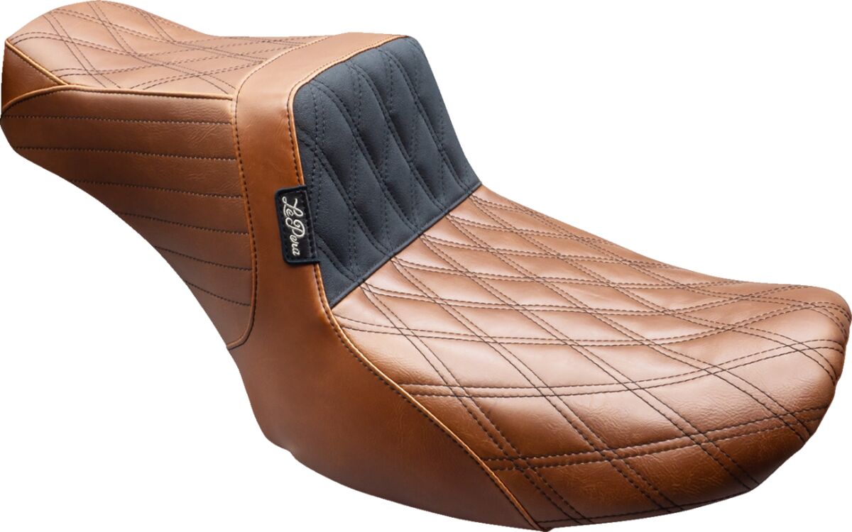 Tailwhip Seat - Double Diamond - Brown/Black Stitch