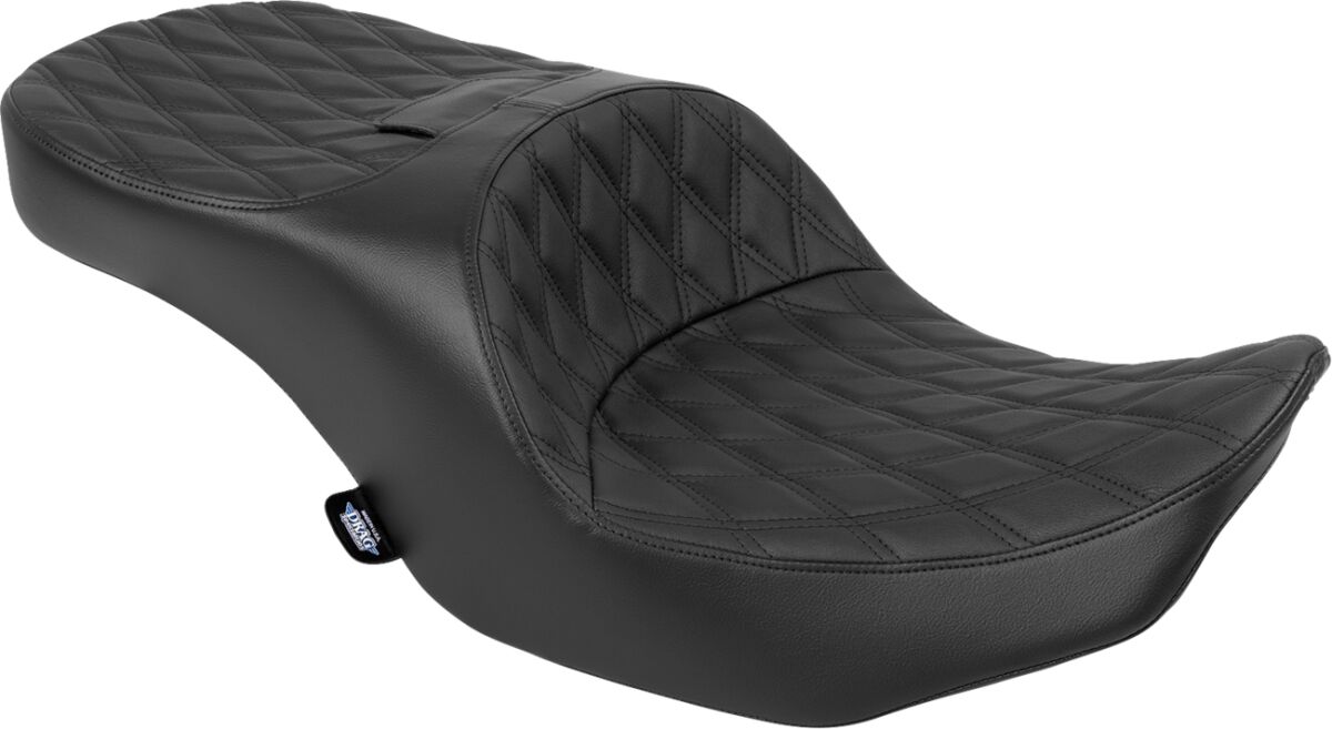 Forward Position Freedom Seat - Vinyl/Solar Leather - Black Double Diamond Stitch - FLH/FLT '23-'25