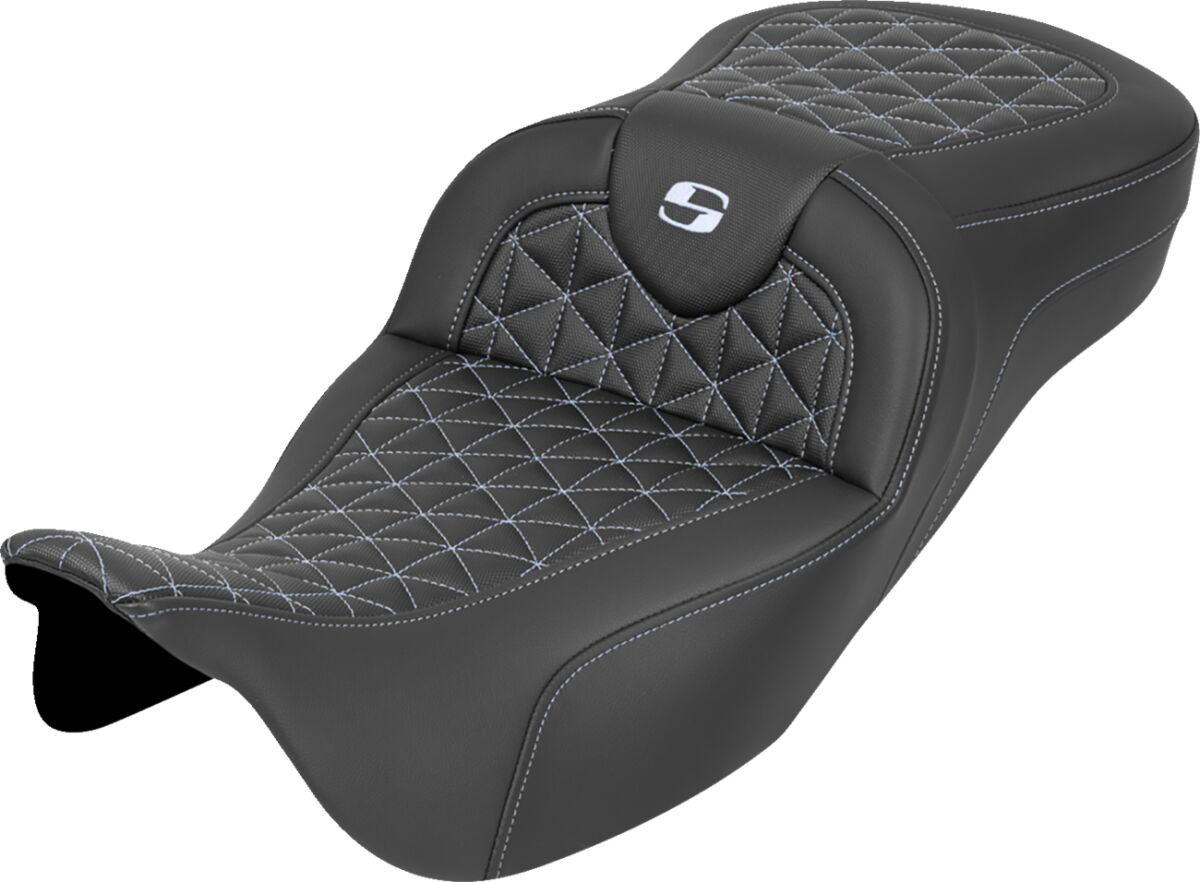 RoadSofa™ Tri Gripper Seat - Extended Reach - Silver Stitch - w/o Backrest