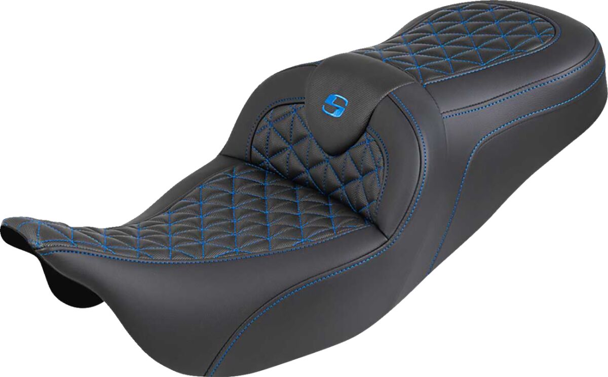 RoadSofa™ Tri Gripper Seat - Standard Reach - Blue Stitch - w/o Backrest