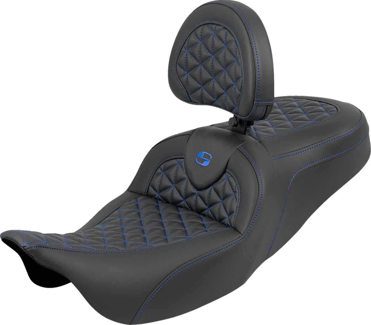 RoadSofa™ Tri Gripper Seat - Standard Reach - Blue Stitch - w/o Backrest