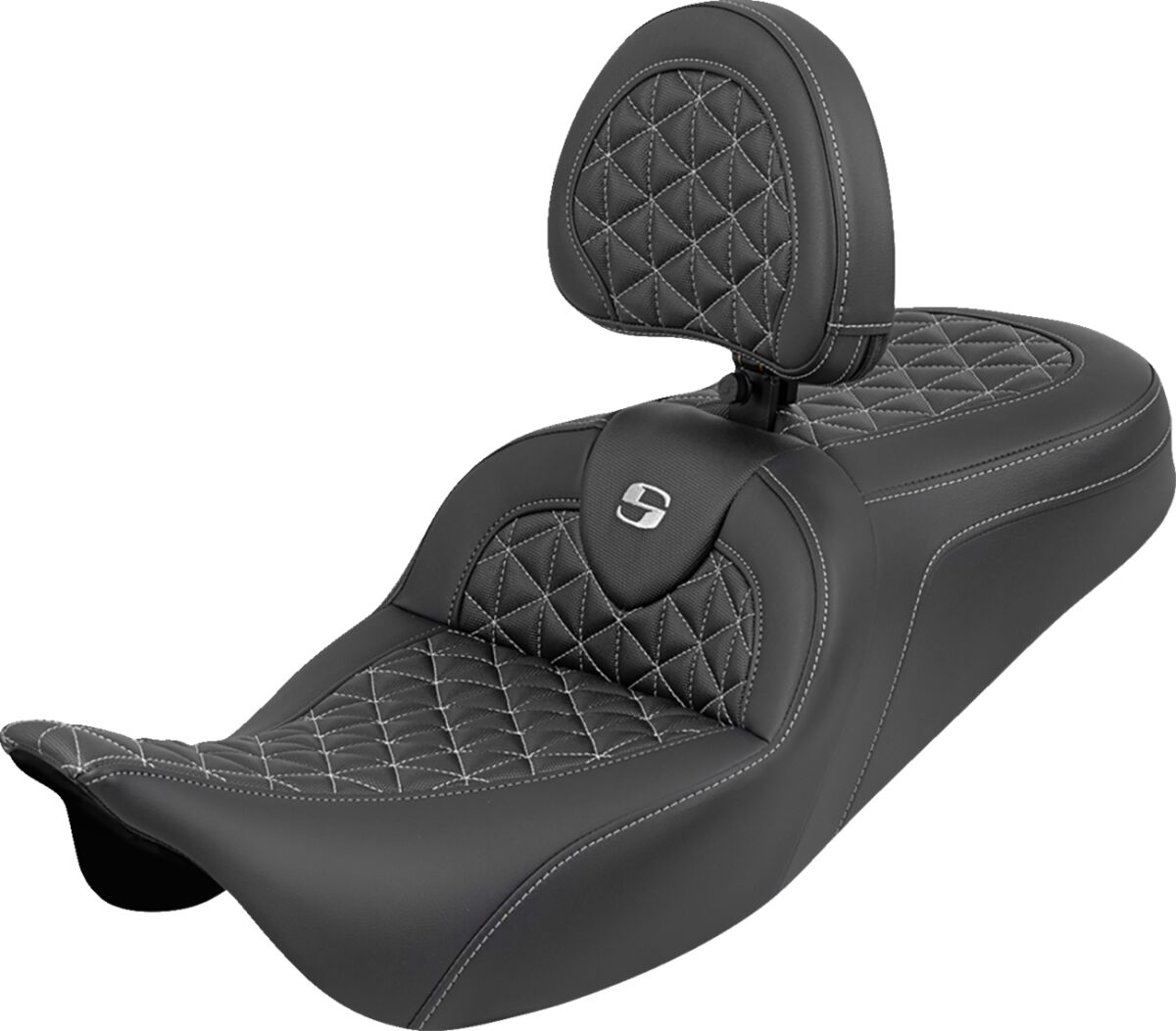 RoadSofa™ Tri Gripper Seat - Standard Reach - Silver Stitch - w/o Backrest
