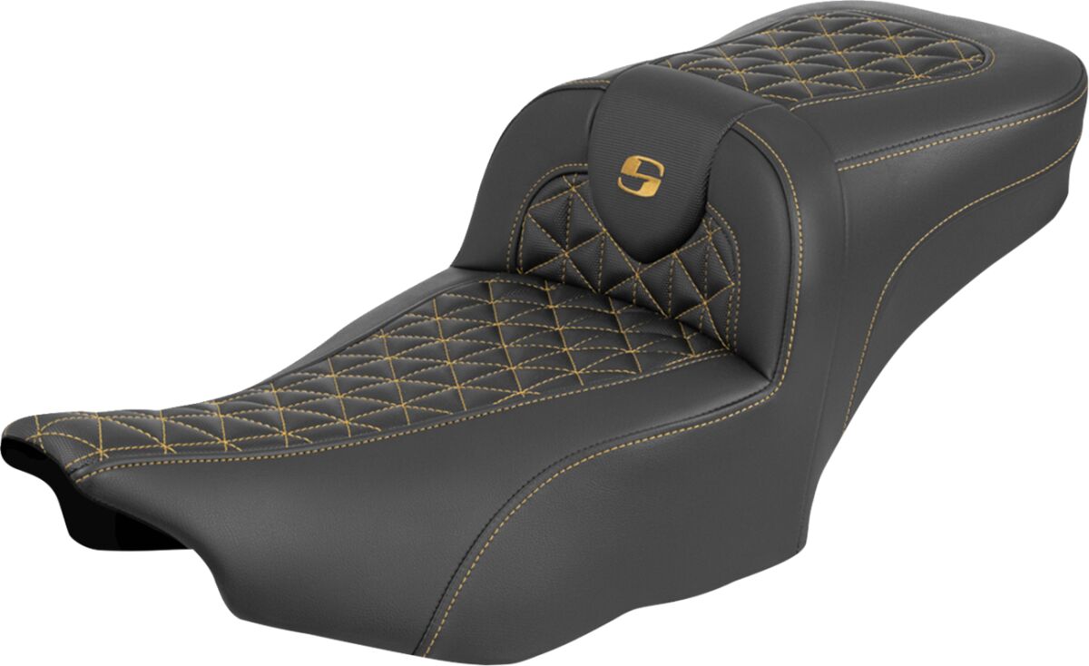 Roadsofa™ Extended Reach Seat - without Backrest - Gold Stitch